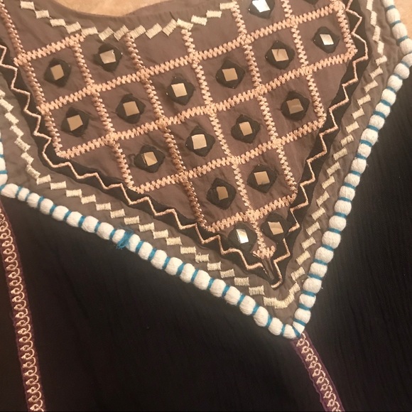 Free People Mirror Embellished Boho Tank Top xs - Picture 3 of 4